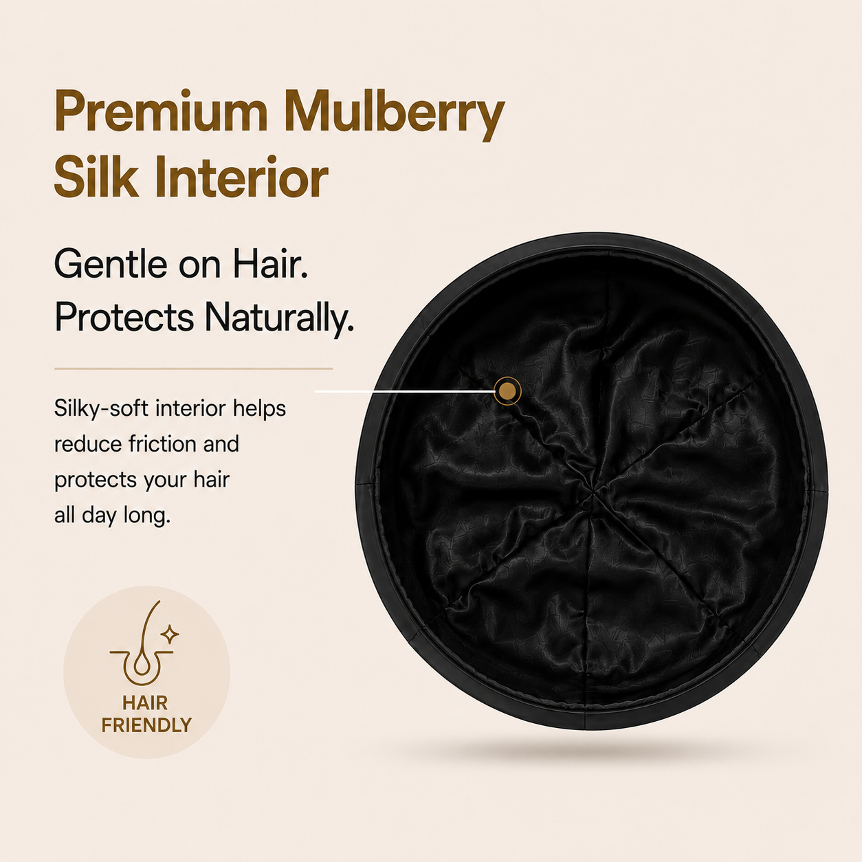 Velcro Patka - Silk Lined Head Covering
