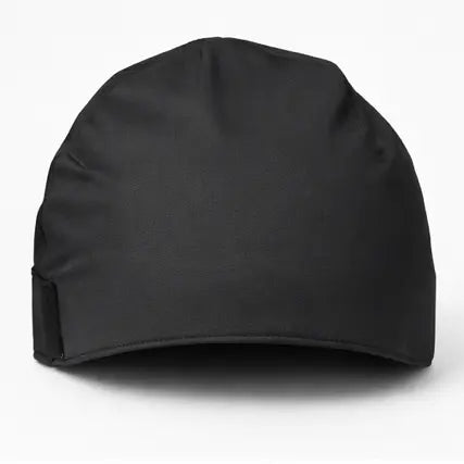 Velcro Patka - Silk Lined Head Covering (Black) - Front View - Base Patka