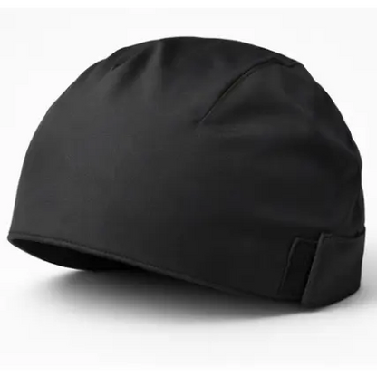 Velcro Patka - Silk Lined Head Covering (Black) - Side View- Base Patka